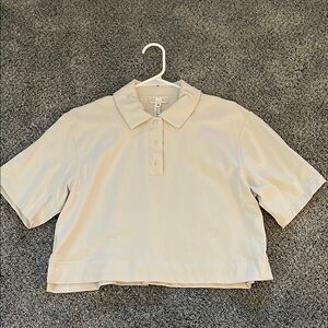 Lululemon Cream Polo Crop Top